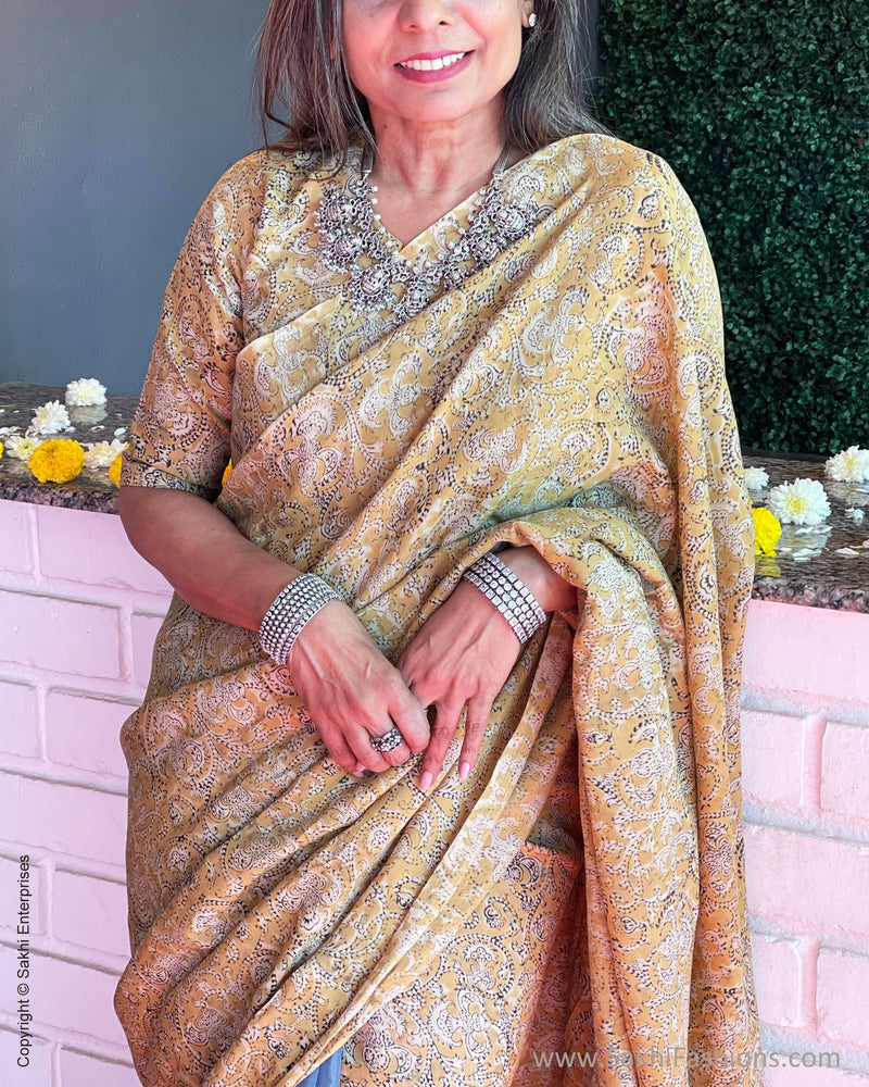 EE-S56260 Kalam Organza Sari