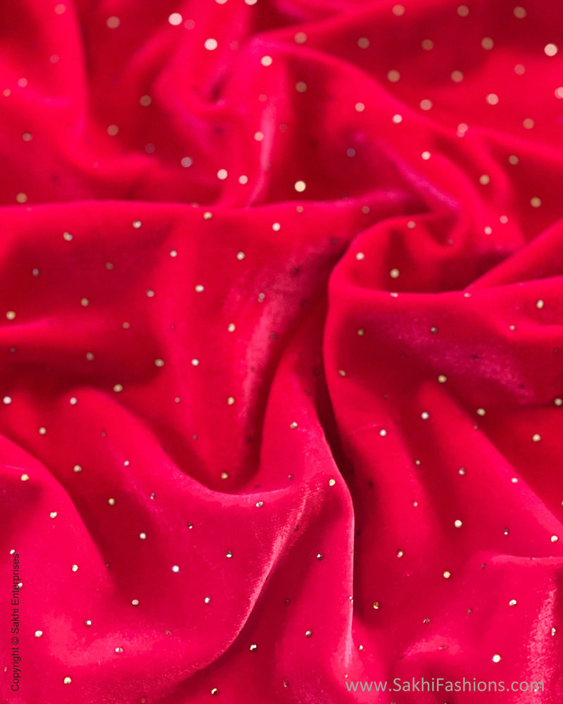 BL-R52997 Red Velvet BlouseF
