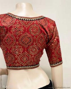 BL-R50391 Red Ajrakh Blouse