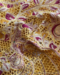 BL-Y217092 Yellow Cutwork Rblouse