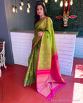 EE-S57333 Parrot Green KoraKanchi