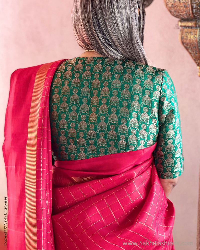 BL-R26671 Green Banarsi RBlouse
