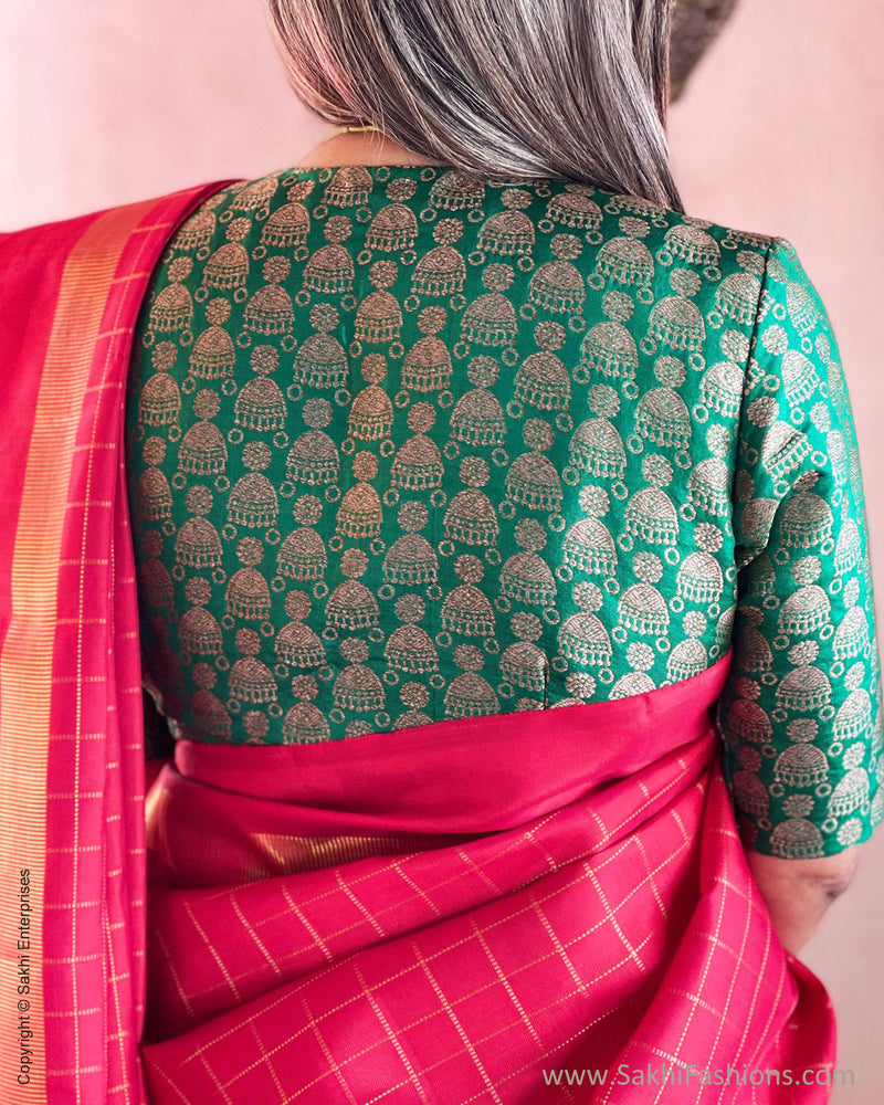 BL-R26671 Green Banarsi RBlouse