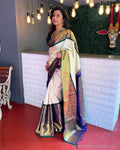 EE-S30322 Cream Blue Kanchi