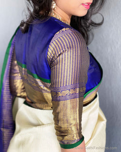BL-F30322 Blue Kanchi Blouse
