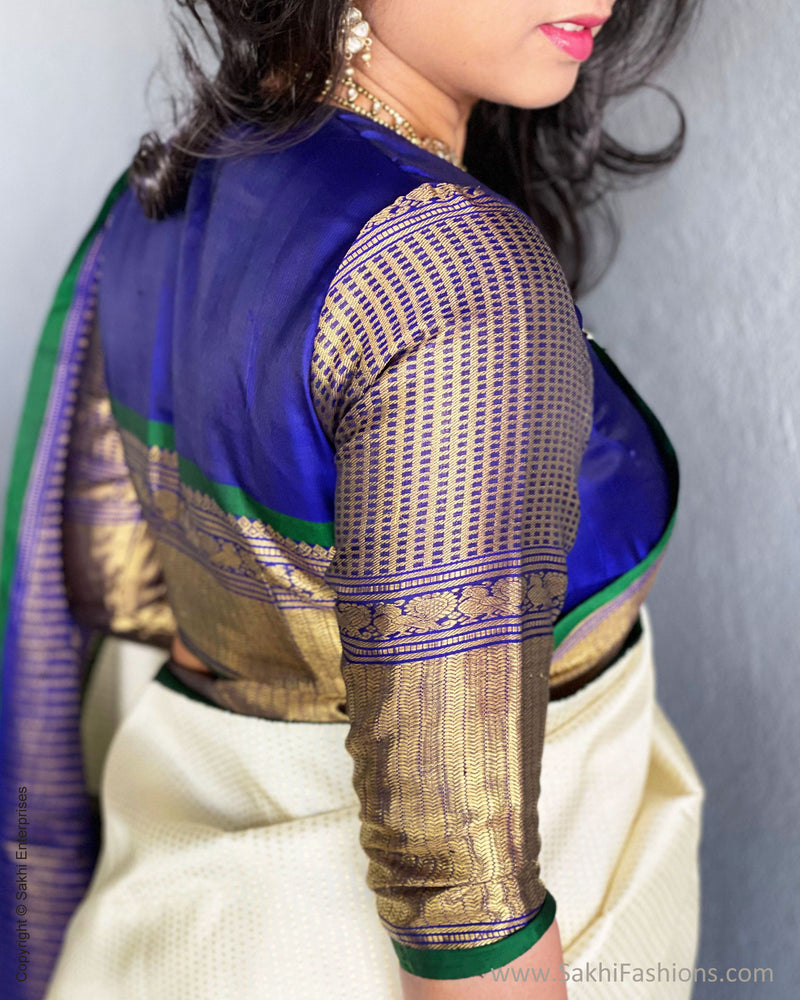 BL-F30322 Blue Kanchi Blouse