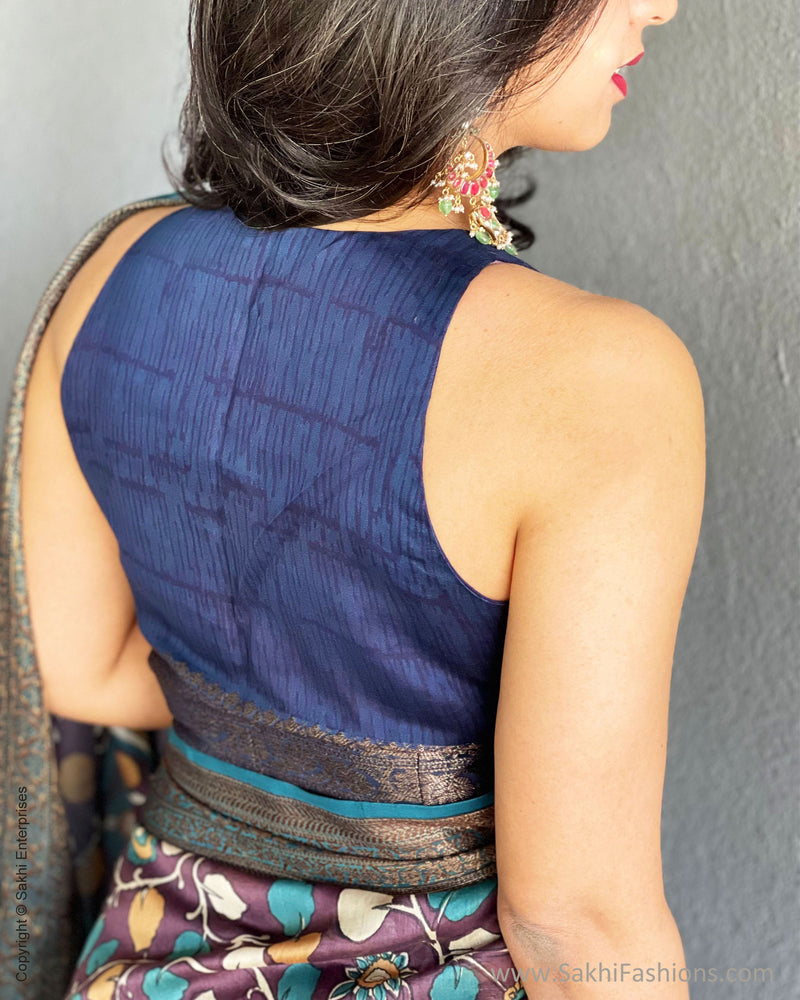 BL-T243221 Blue Indigo Blouse