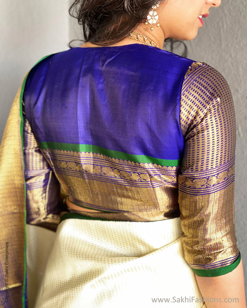 BL-F30322 Blue Kanchi Blouse