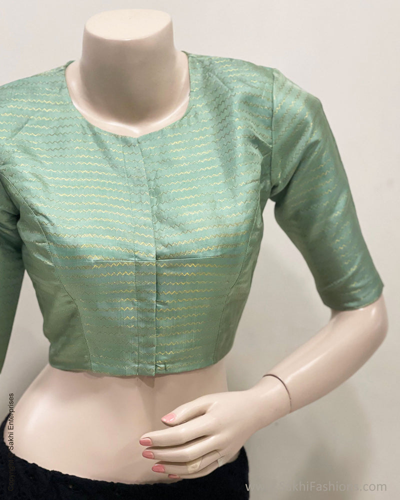 BL-R50515R Mint Green Kanchi RBlouse