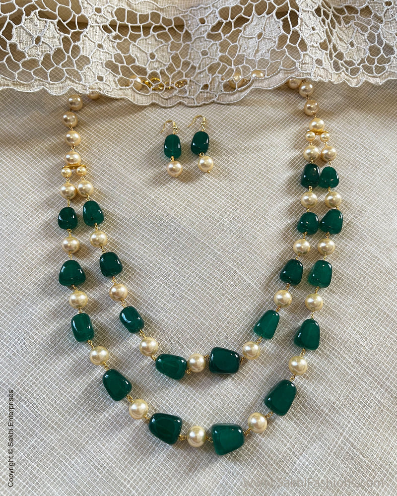 Green Cream Mix Metal Chain Sakhi Fashions – sakhifashions