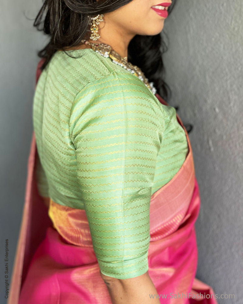 BL-R50515R Mint Green Kanchi RBlouse