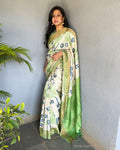 EE-S58812 Handpainted Tussar Sari