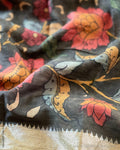 BL-R59727 Black Kalamkari Mangalgiri