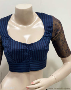BL-R59609 Blue Indigo Blouse