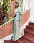 EE-S60079 Mint Tissue Saree