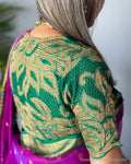 BL-R55021 Green Cutwork Rblouse