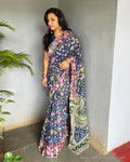 EE-S50172 Peacock Cotton Sari