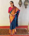 EE-S59521 Cotton Peacock Sari