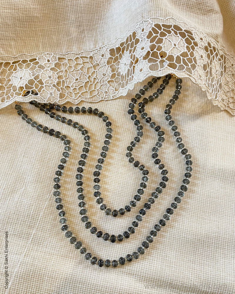 AJ-S56919 Grey bead Mala