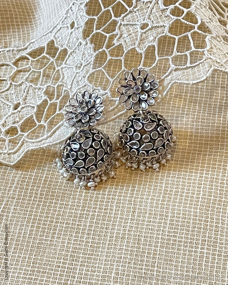 ASDS-T029 Silver Jhumka
