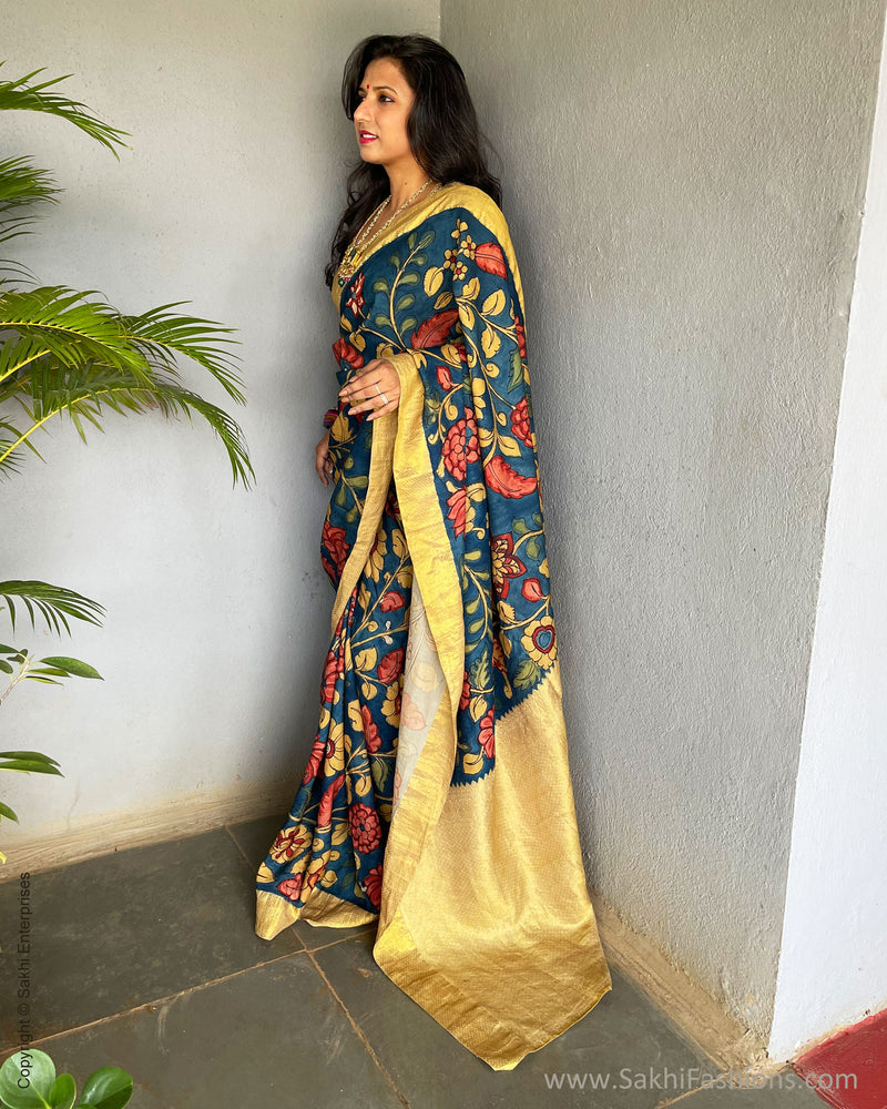 EE-S59642 Kalamkari Silk saree