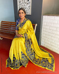 EE-V00175 Lemon Tussar Sari