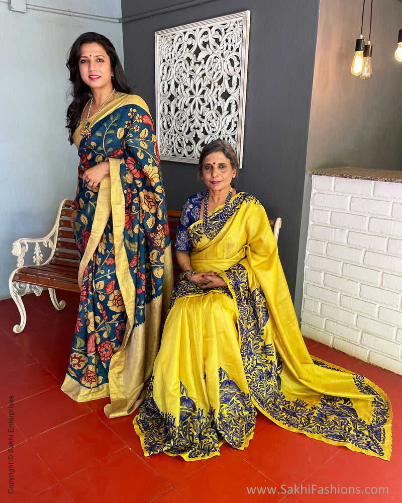 EE-S59642 Kalamkari Silk saree