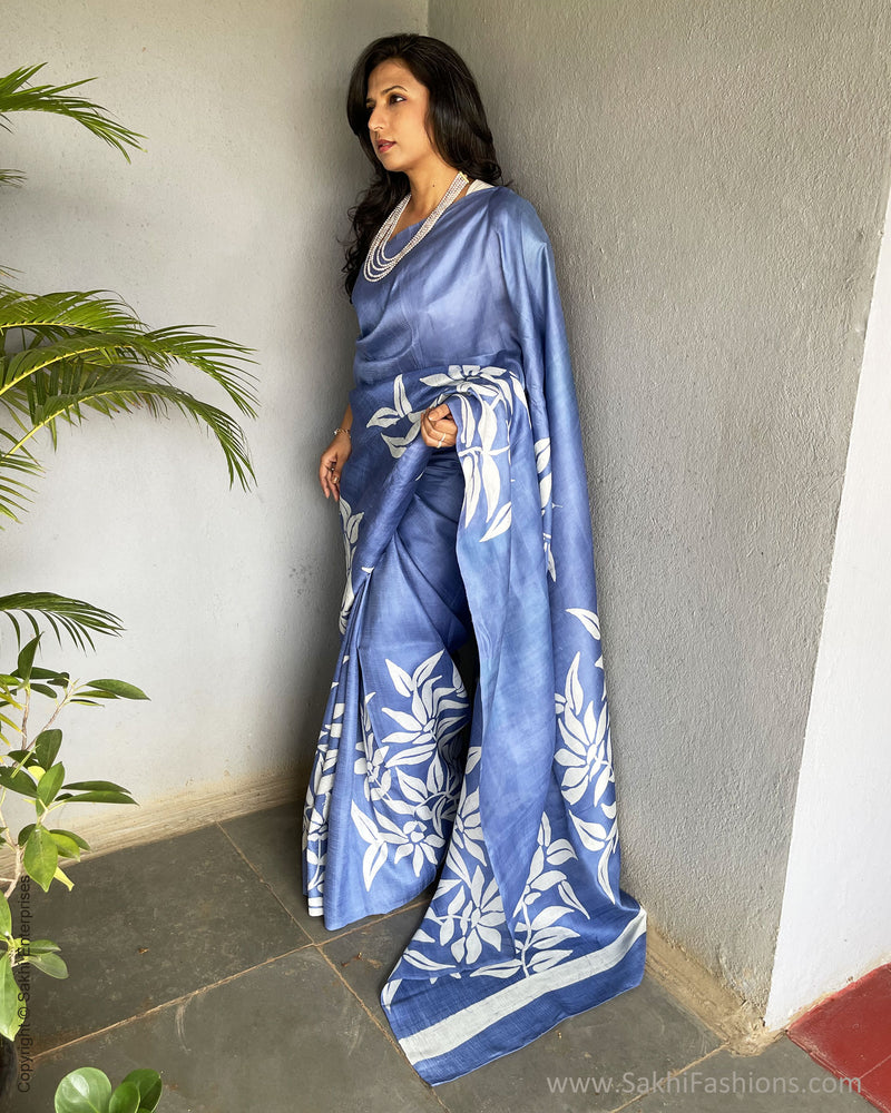 EE-S59368 Blue Batik Sari