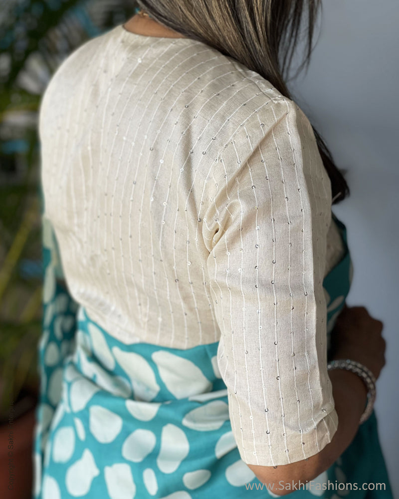 BL-V04272 Cream Tussar Blouse
