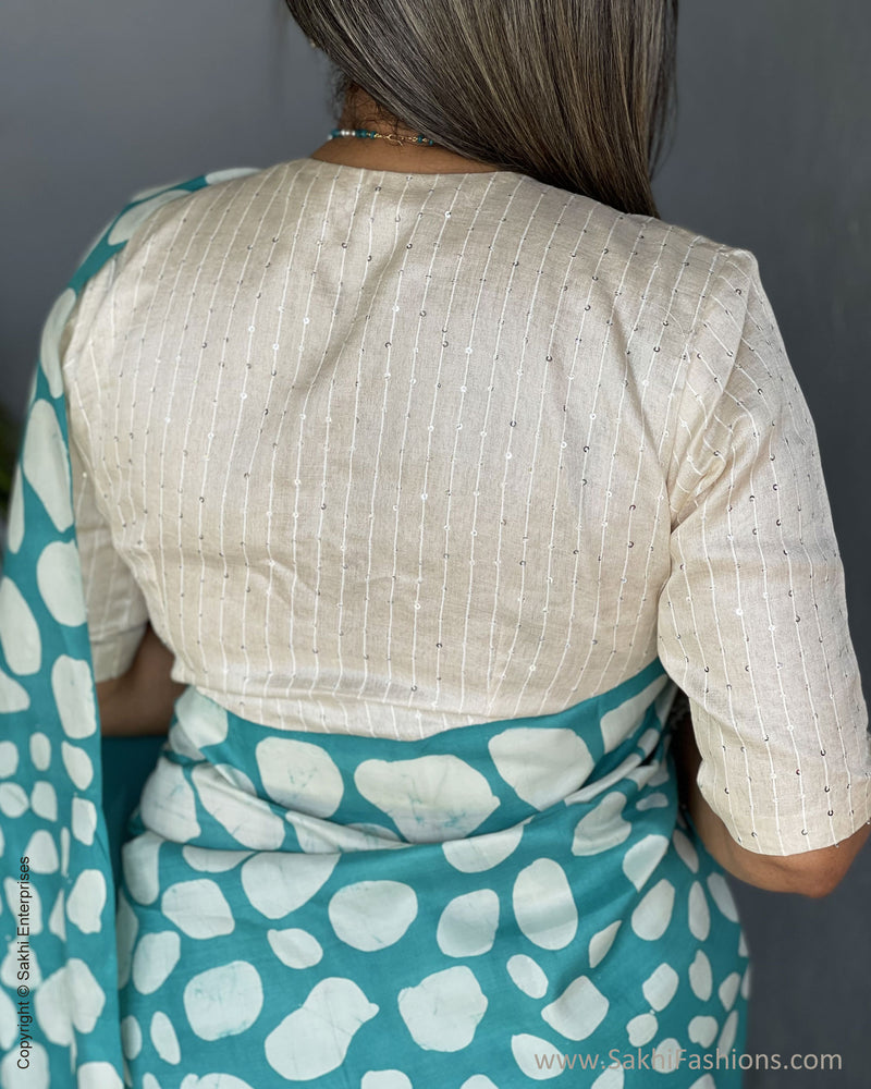 BL-V04272 Cream Tussar Blouse
