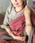 EE-V00003 Red Silver Banarsi