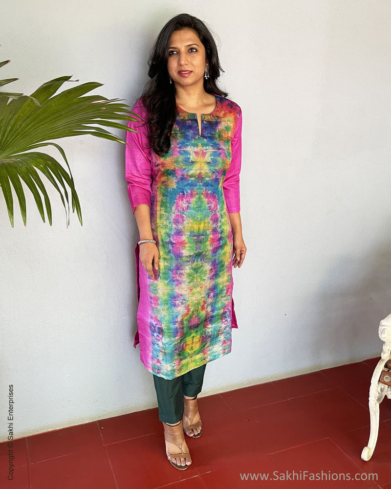 EE-V00584 Pink Tussar Salwar