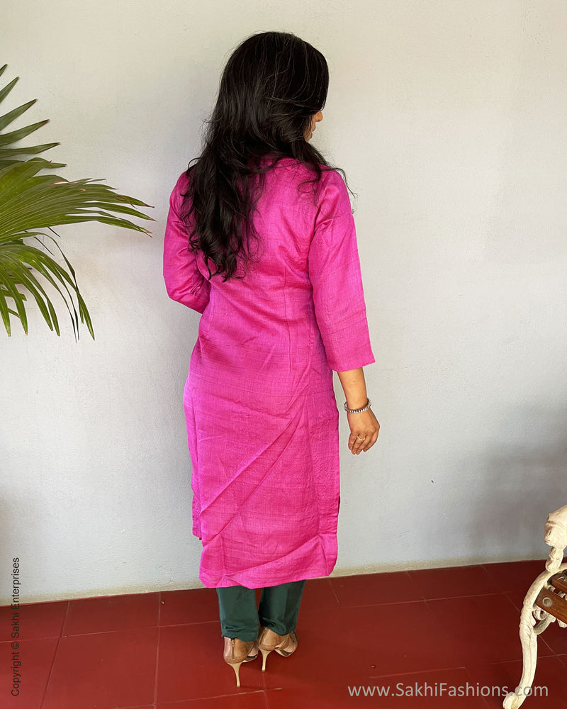 EE-V00584 Pink Tussar Salwar