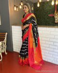 EE-S58931 Black Handwoven Ikat