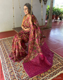 EE-V00999 Floral Organza Sari