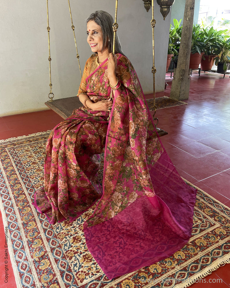 EE-V00999 Floral Organza Sari