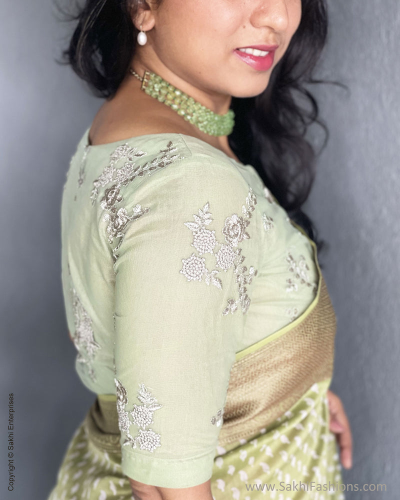 BL-V220530 Light Green Blouse