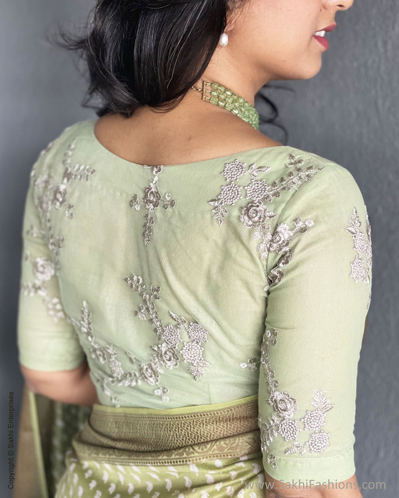 BL-V220530 Light Green Blouse