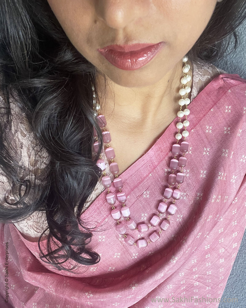 EE-V00971 Pink Tussar cutwork