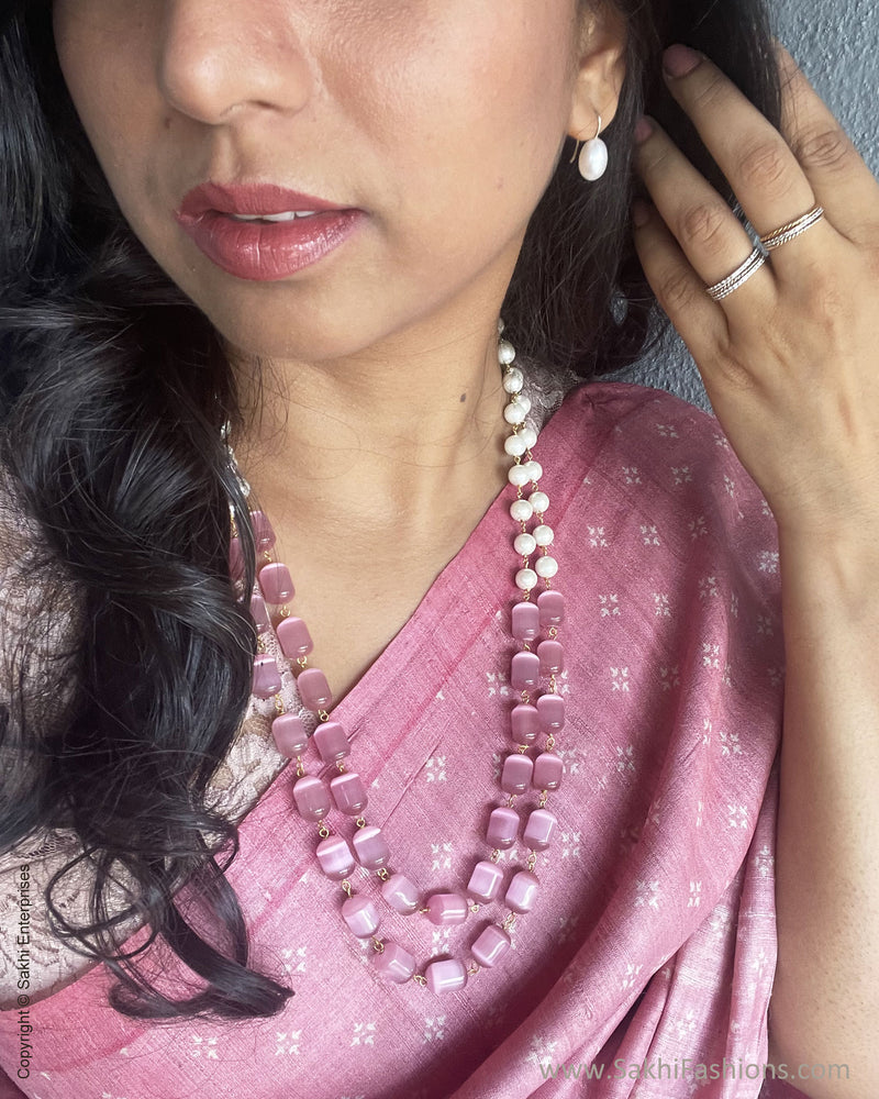 EE-V00971 Pink Tussar cutwork