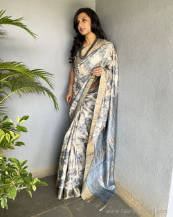 EE-V00989 Floral Tussar Sari