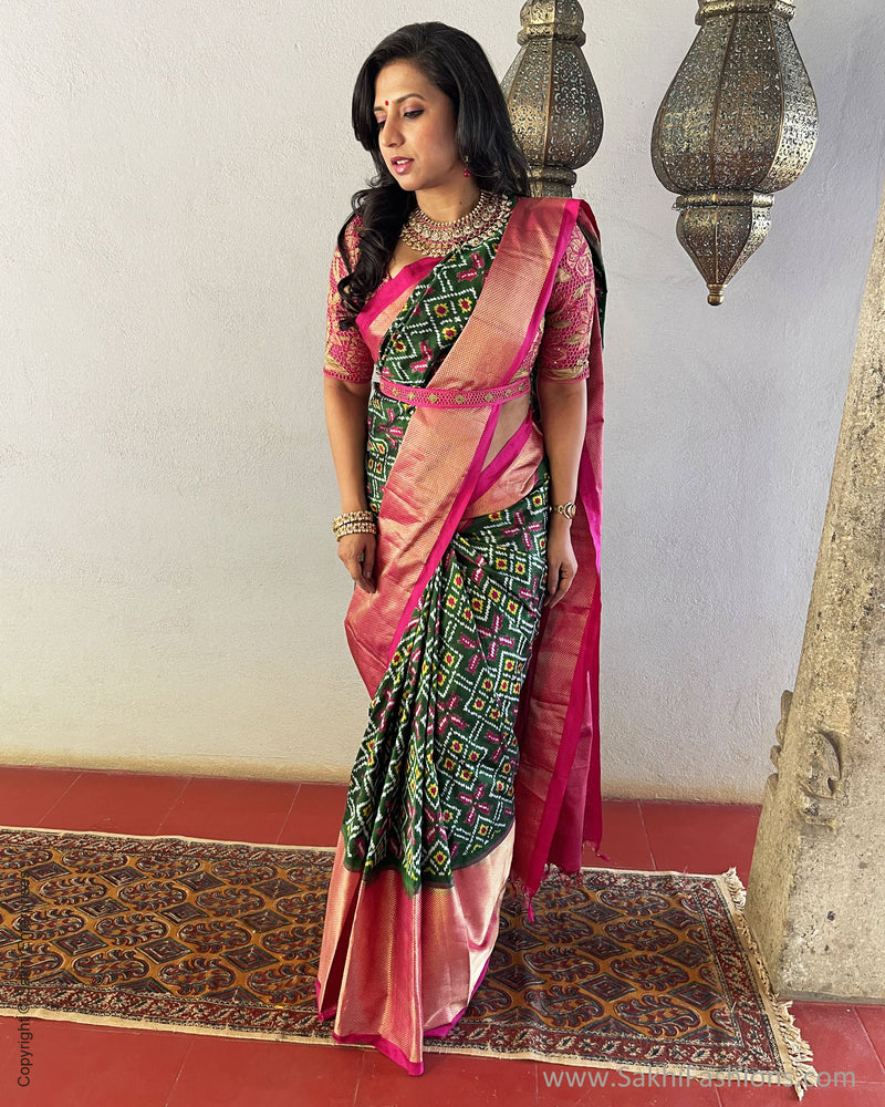 EE-V01057 Handwoven Green Ikat