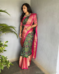 EE-V01057 Handwoven Green Ikat