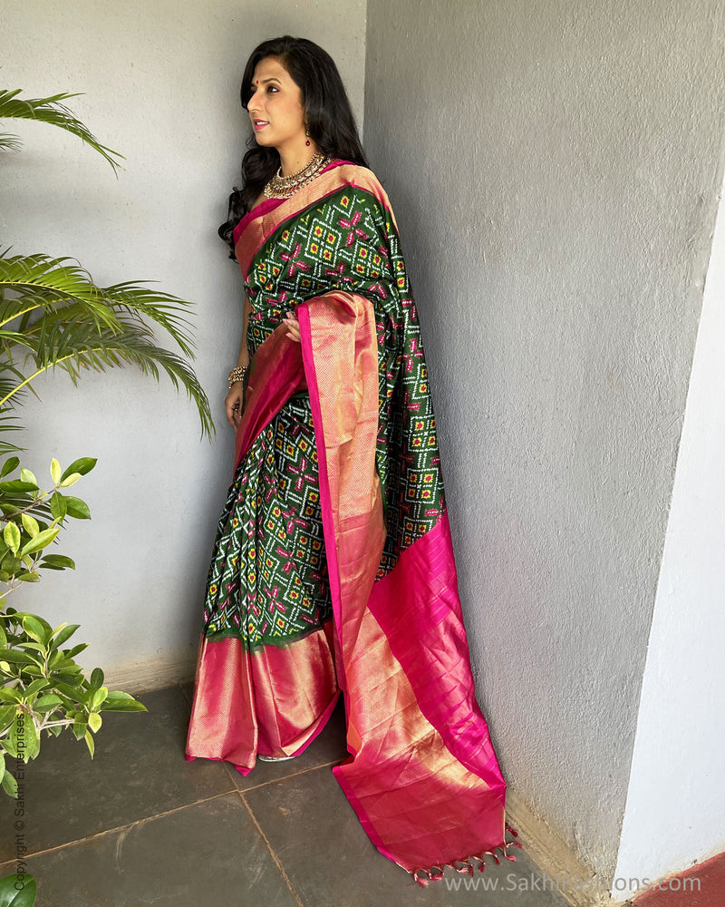 EE-V01057 Handwoven Green Ikat