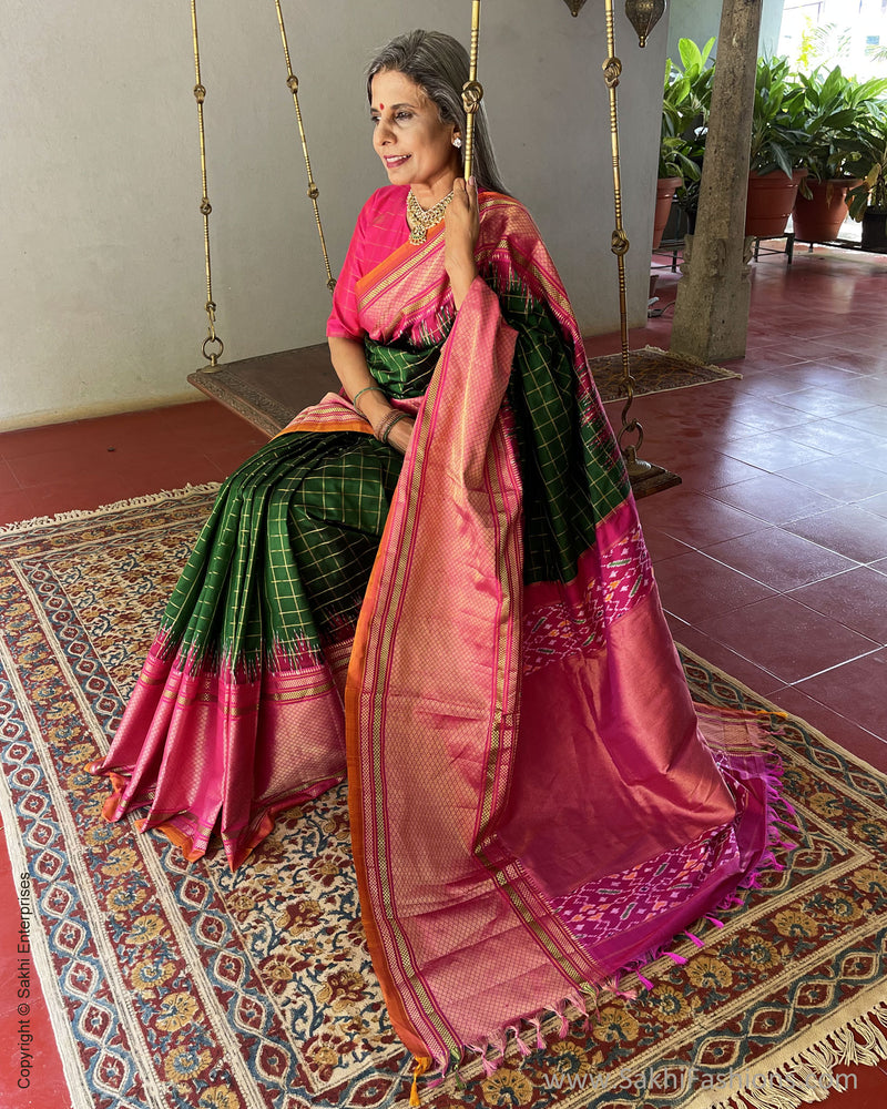 EE-V01060 Green Ikath Checks