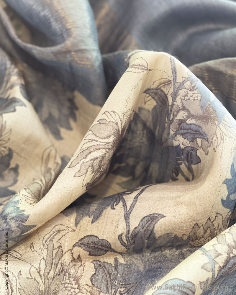 EE-V00989 Floral Tussar Sari