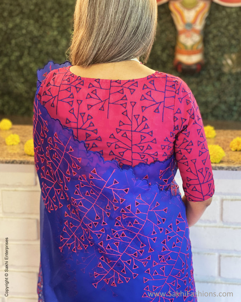 BL-V22529 Organza Cutwork Blouse