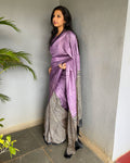 EE-V00973 Lilac Tussar Sari