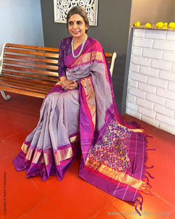 EE-V01053 Purple Handwoven Ikat