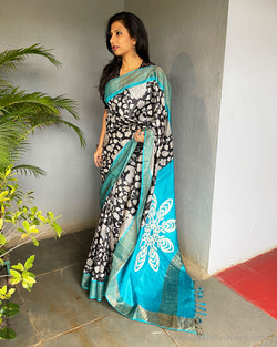 EE-V01386 Kalam Tussar Sari